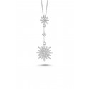 Snowflake Necklace - White Gold