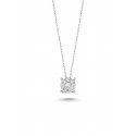 9 Stone Necklace - White Gold