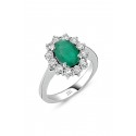 Emerald Ring - White Gold