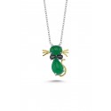 Cat Necklace - White Gold