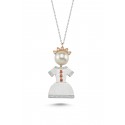 Crowned Baby Necklace - White Gold