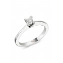 Solitaire Wedding Rings - White Gold
