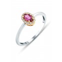 Pink Sapphire Ring - White and Rose Gold