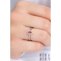 Pink Sapphire Ring - White and Rose Gold
