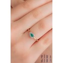 Emerald Ring - White and Rose Gold