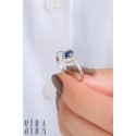 Sapphire Oval Ring - White Gold