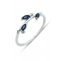 Sapphire Marquise Ring - White Gold