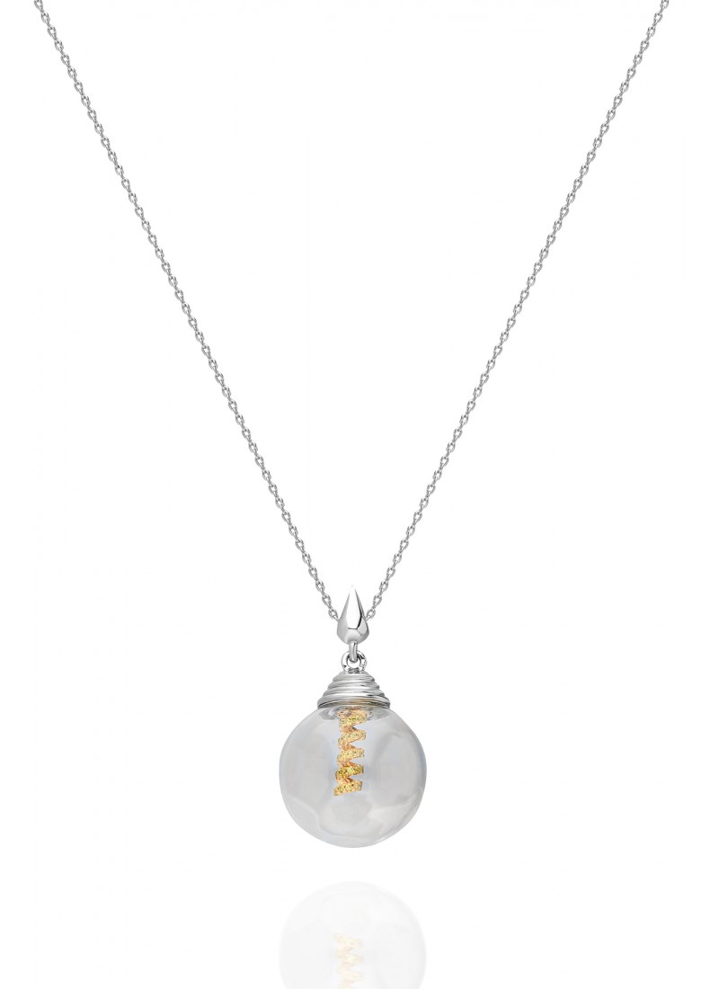 Light Necklace - White Gold