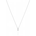 Solitaire Necklace - White Gold