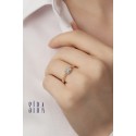 Yatay Halat Baget Yüzük - Rose
