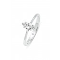 Solitaire Marquise Ring - White Gold