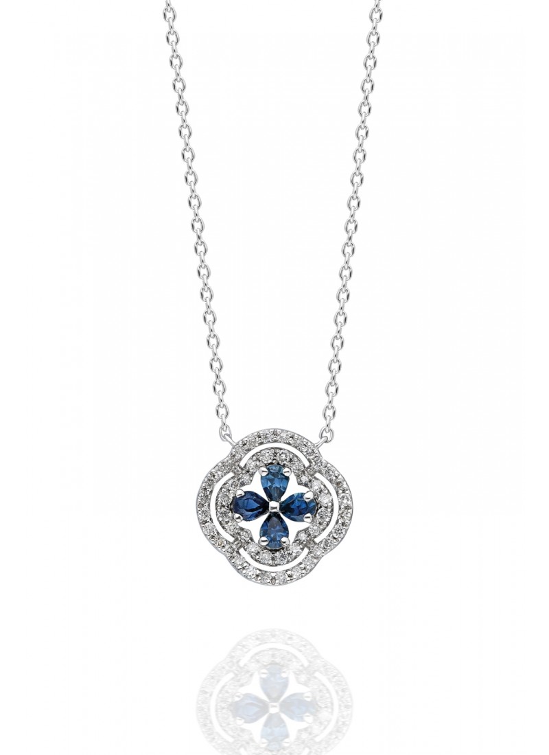 Sapphire Necklace - White Gold