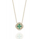 Emrald Necklace - Yellow Gold
