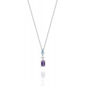 Amethyst Necklace - White Gold