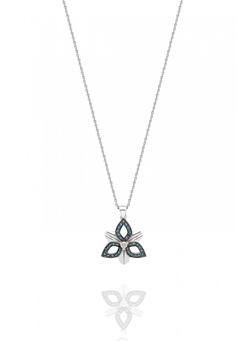 Triangle Necklace - White Gold