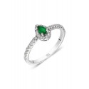 Emerald Ring - White Gold