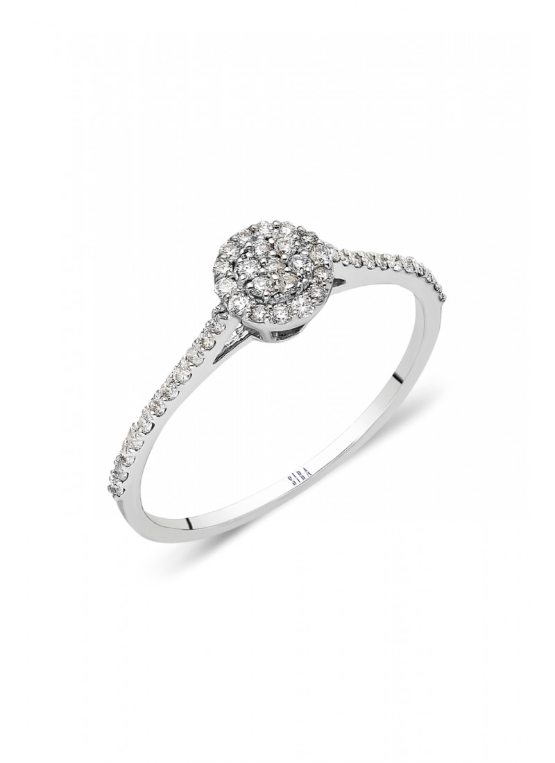 Round Ring - White Gold