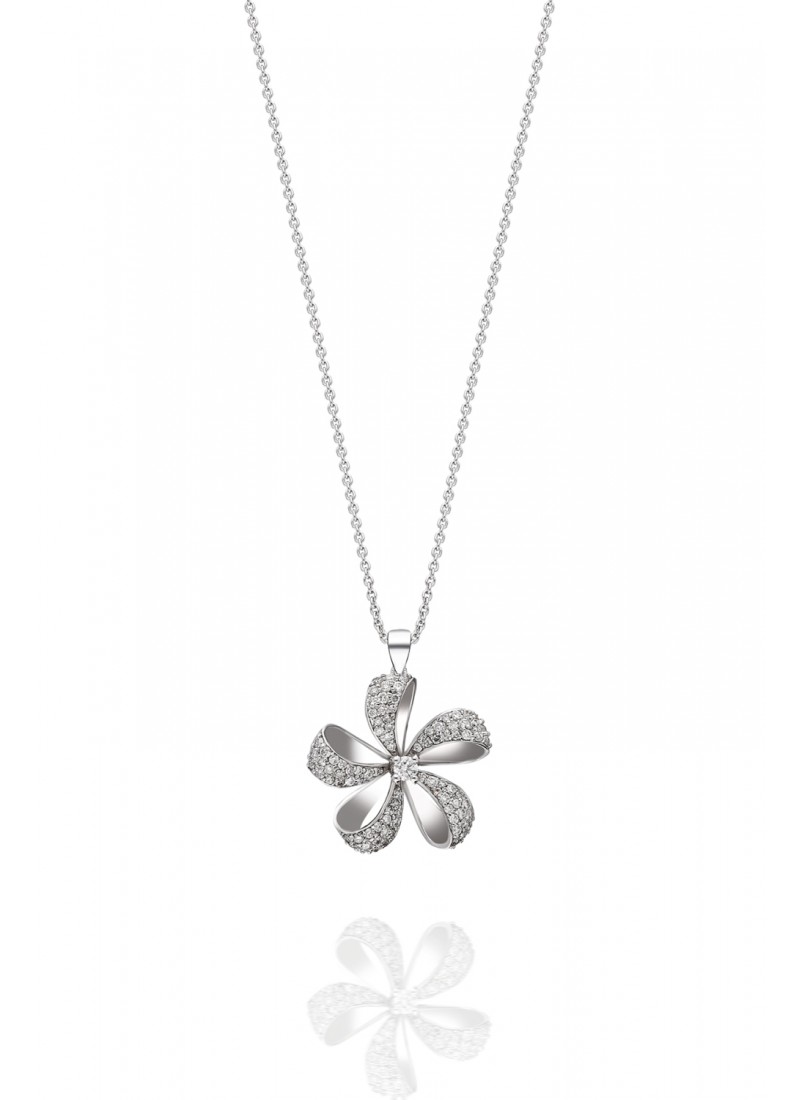 Daisy Necklace - White Gold