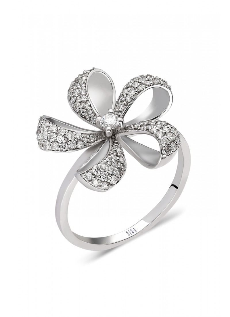 Daisy Ring - White Gold