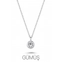 Piece Marquise Necklace - White Gold