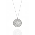 honeycomb necklace-white gold