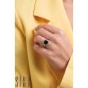 Tourmaline Diamond Ring - White Gold